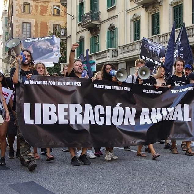 Manifestacja ulicami Barcelony